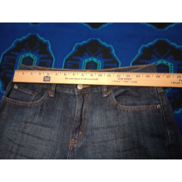 Levis 515  Bootcut Jeans Womens 100% Cotton Midrise Slim Taper Dark Wash 33x31.5 - Picture 9 of 14